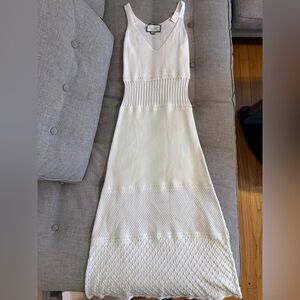 Alexis White Textured Maxi Dress